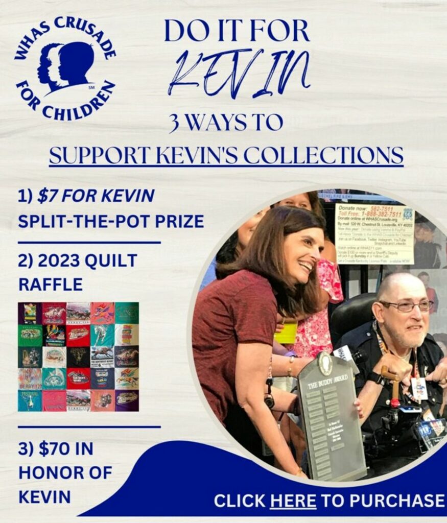 Do it for Kevin flyer. 3 ways to support Kevin's collections.
